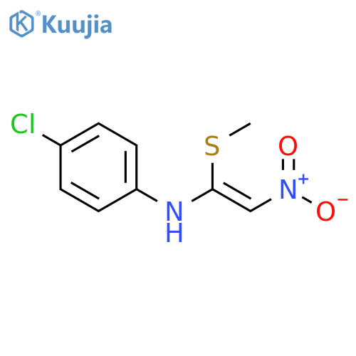 4-chloro-N-[(Z)-1-(methylsulfanyl)-2-nitroethenyl]aniline structure