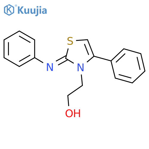 2-[(2Z)-4-phenyl-2-(phenylimino)-2,3-dihydro-1,3-thiazol-3-yl]ethan-1-ol structure
