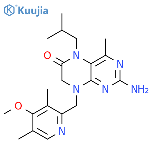 6(5H)-Pteridinone, 2-amino-7,8-dihydro-8-[(4-methoxy-3,5-dimethyl-2-pyridinyl)methyl]-4-methyl-5-(2-methylpropyl)- structure
