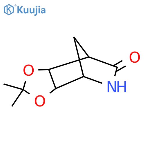 4,4-dimethyl-3,5-dioxa-8-azatricyclo5.2.1.0,2,6decan-9-one structure