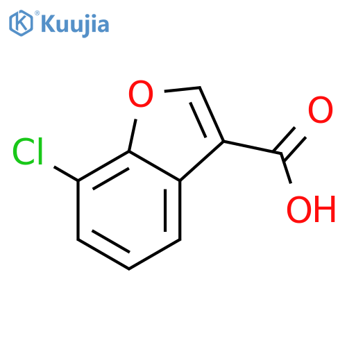 7-chloro-1-benzofuran-3-carboxylic acid structure