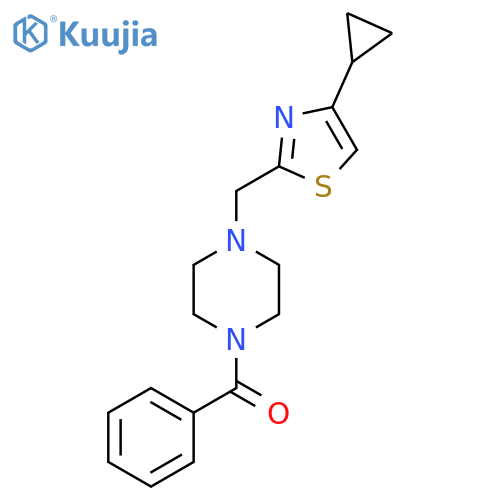 1-benzoyl-4-(4-cyclopropyl-1,3-thiazol-2-yl)methylpiperazine structure