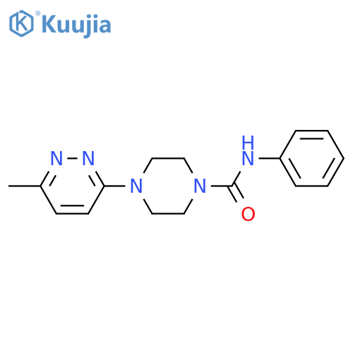 4-(6-methylpyridazin-3-yl)-N-phenylpiperazine-1-carboxamide structure