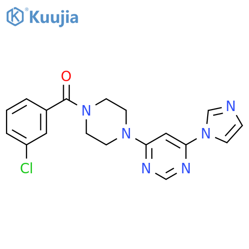 4-4-(3-chlorobenzoyl)piperazin-1-yl-6-(1H-imidazol-1-yl)pyrimidine structure