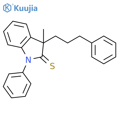 2H-Indole-2-thione, 1,3-dihydro-3-methyl-1-phenyl-3-(3-phenylpropyl)- structure
