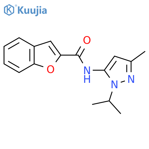 N-3-methyl-1-(propan-2-yl)-1H-pyrazol-5-yl-1-benzofuran-2-carboxamide structure