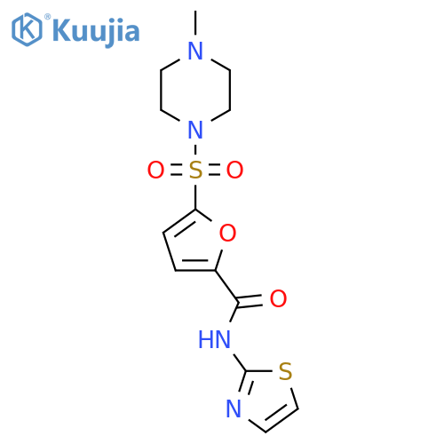 5-(4-methylpiperazin-1-yl)sulfonyl-N-(1,3-thiazol-2-yl)furan-2-carboxamide structure