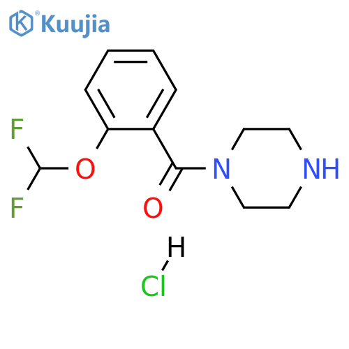 1-2-(Difluoromethoxy)benzoylpiperazine Hydrochloride structure