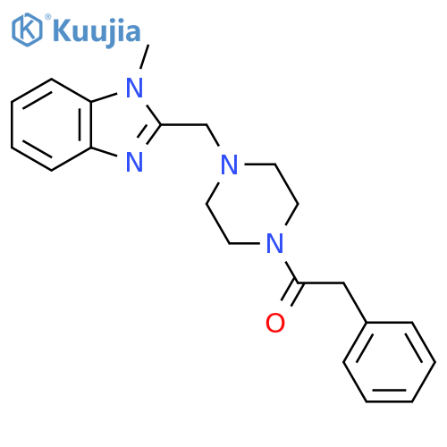 1-{4-(1-methyl-1H-1,3-benzodiazol-2-yl)methylpiperazin-1-yl}-2-phenylethan-1-one structure