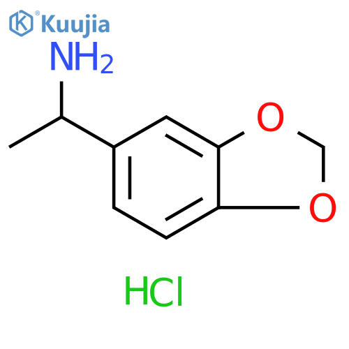 1-(2H-1,3-benzodioxol-5-yl)ethan-1-amine hydrochloride structure