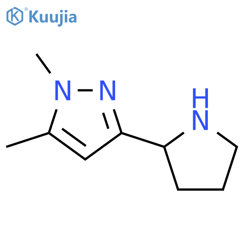 1,5-dimethyl-3-(pyrrolidin-2-yl)-1H-pyrazole structure