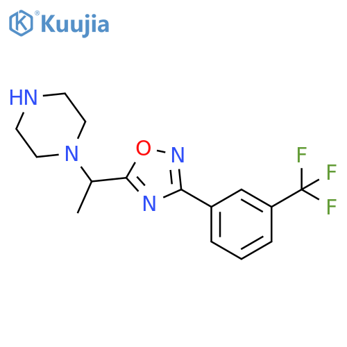 Piperazine, 1-[1-[3-[3-(trifluoromethyl)phenyl]-1,2,4-oxadiazol-5-yl]ethyl]- structure