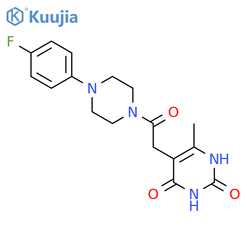 5-{2-4-(4-fluorophenyl)piperazin-1-yl-2-oxoethyl}-6-methyl-1,2,3,4-tetrahydropyrimidine-2,4-dione structure