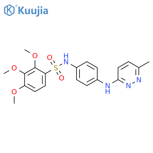2,3,4-trimethoxy-N-{4-[(6-methylpyridazin-3-yl)amino]phenyl}benzene-1-sulfonamide structure