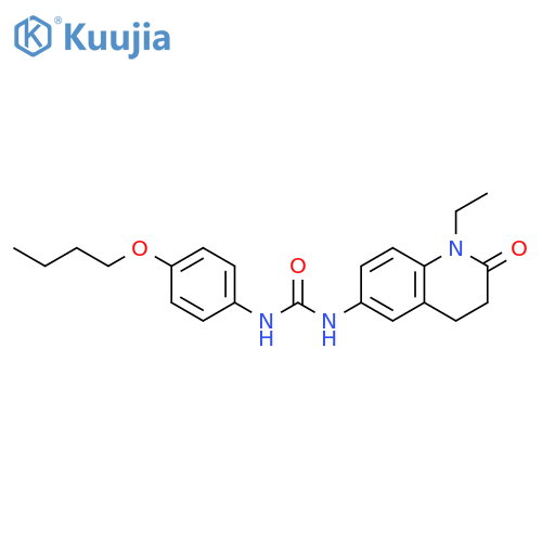 1-(4-butoxyphenyl)-3-(1-ethyl-2-oxo-1,2,3,4-tetrahydroquinolin-6-yl)urea structure