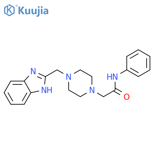 2-{4-(1H-1,3-benzodiazol-2-yl)methylpiperazin-1-yl}-N-phenylacetamide structure