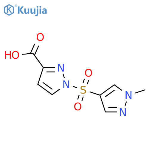 1-[(1-methyl-1H-pyrazol-4-yl)sulfonyl]-1H-pyrazole-3-carboxylic acid structure