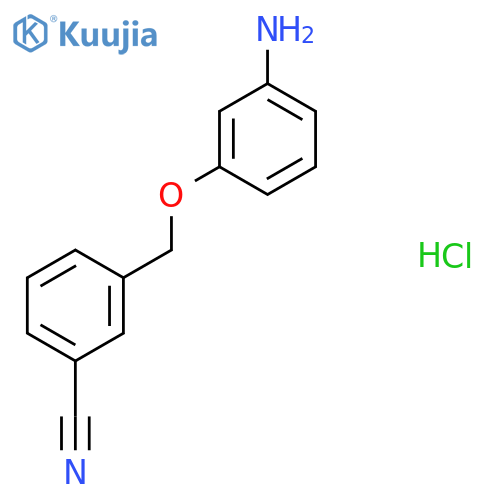 3-[(3-Aminophenoxy)methyl]benzonitrile hydrochloride structure