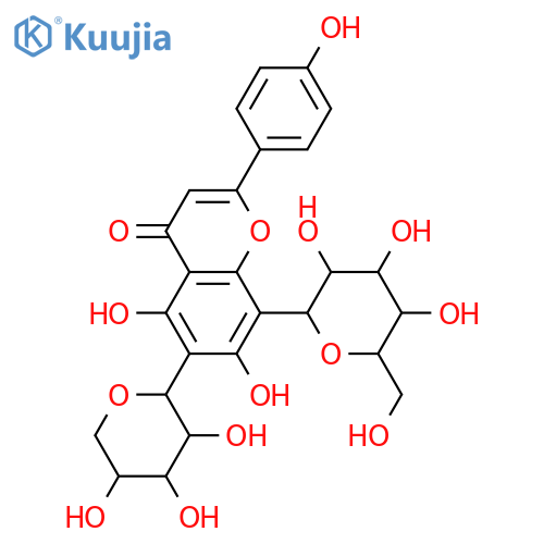4H-1-Benzopyran-4-one,6-b-L-arabinopyranosyl-8-b-D-galactopyranosyl-5,7-dihydroxy-2-(4-hydroxyphenyl)- structure