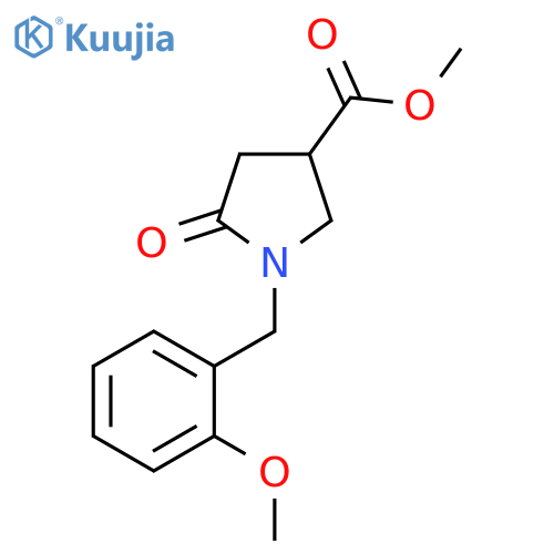methyl 1-[(2-methoxyphenyl)methyl]-5-oxopyrrolidine-3-carboxylate structure