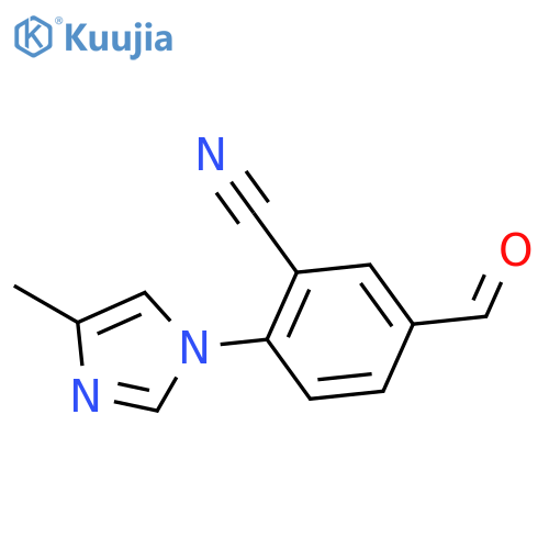 5-Formyl-2-(4-methyl-1H-imidazol-1-yl)benzonitrile structure