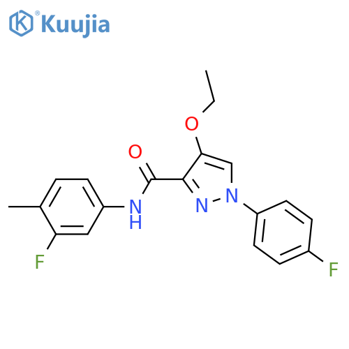 4-ethoxy-N-(3-fluoro-4-methylphenyl)-1-(4-fluorophenyl)-1H-pyrazole-3-carboxamide structure