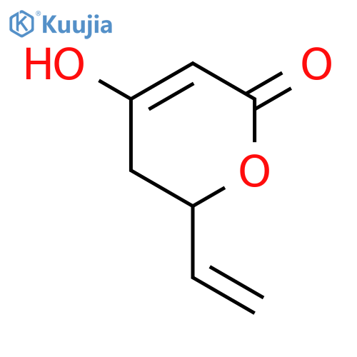5,6-Dihydro-6-ethenyl-4-hydroxy-2H-pyran-2-one structure