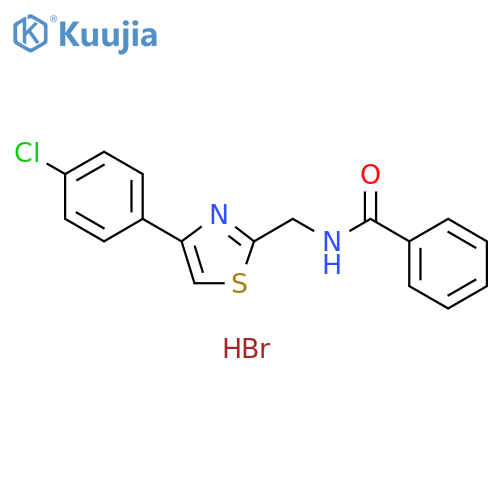 N-{[4-(4-chlorophenyl)-1,3-thiazol-2-yl]methyl}benzamide hydrobromide structure