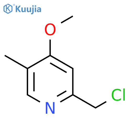2-(chloromethyl)-4-methoxy-5-methylpyridine structure
