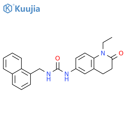 3-(1-ethyl-2-oxo-1,2,3,4-tetrahydroquinolin-6-yl)-1-(naphthalen-1-yl)methylurea structure