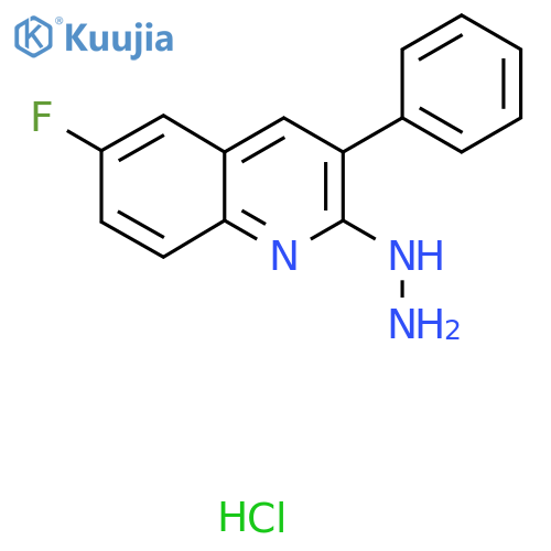 6-Fluoro-2-hydrazino-3-phenylquinoline hydrochloride structure