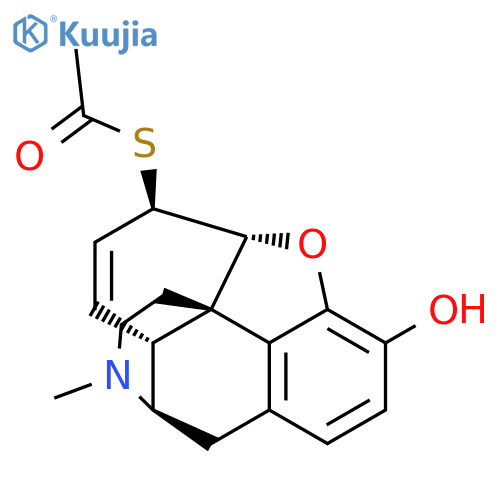 Morphinan-3-ol,6-(acetylthio)-7,8-didehydro-4,5-epoxy-17-methyl-, (5a,6b)- (9CI) structure