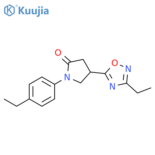 4-(3-ethyl-1,2,4-oxadiazol-5-yl)-1-(4-ethylphenyl)pyrrolidin-2-one structure