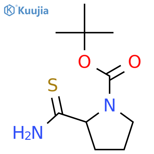 (R)-2-Thiocarbamoyl-pyrrolidine-1-carboxylic acidtert-butylester structure