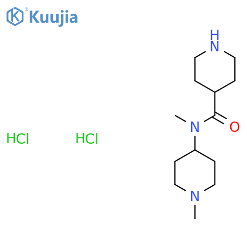 N-Methyl-N-(1-methylpiperidin-4-yl)piperidine-4-carboxamide dihydrochloride structure