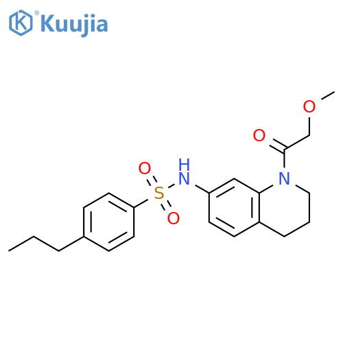 N-[1-(2-methoxyacetyl)-1,2,3,4-tetrahydroquinolin-7-yl]-4-propylbenzene-1-sulfonamide structure