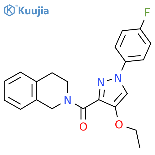 2-4-ethoxy-1-(4-fluorophenyl)-1H-pyrazole-3-carbonyl-1,2,3,4-tetrahydroisoquinoline structure