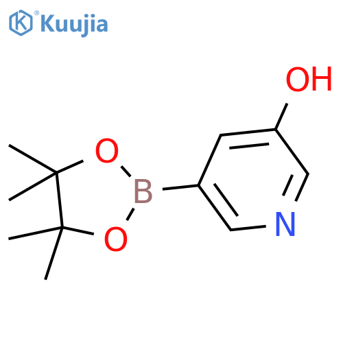 5-(4,4,5,5-Tetramethyl-1,3,2-dioxaborolan-2-yl)pyridin-3-ol structure