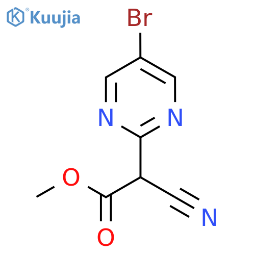 methyl 2-(5-bromopyrimidin-2-yl)-2-cyanoacetate structure
