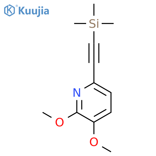 2,3-Dimethoxy-6-((trimethylsilyl)ethynyl)pyridine structure