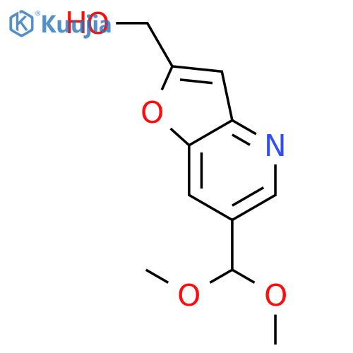 (6-(Dimethoxymethyl)furo3,2-bpyridin-2-yl)-methanol structure