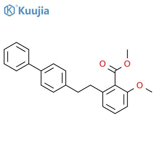 2-(2-Biphenyl-4-yl-ethyl)-6-methoxy-benzoic acid methyl ester structure