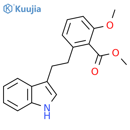 2-[2-(1H-Indol-3-yl)-ethyl]-6-methoxy-benzoic acid methyl ester structure