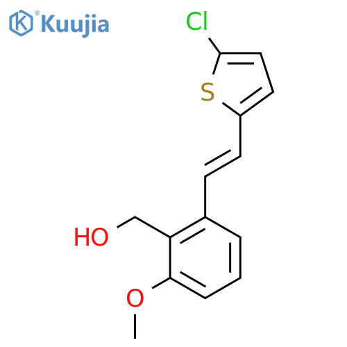 {2-[2-(5-Chloro-thiophen-2-yl)-vinyl]-6-methoxy-phenyl}-methanol structure