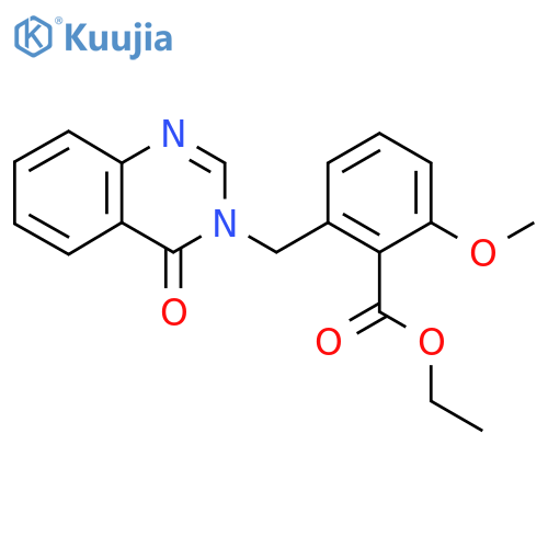 2-Methoxy-6-(4-oxo-4H-quinazolin-3-ylmethyl)-benzoic acid ethyl ester structure