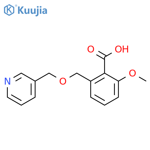 2-Methoxy-6-(pyridin-3-ylmethoxymethyl)-benzoic acid structure