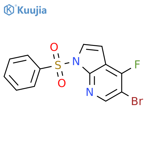 1-(benzenesulfonyl)-5-bromo-4-fluoro-1H-pyrrolo[2,3-b]pyridine structure