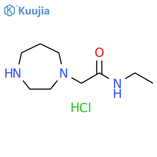 2-(1,4-diazepan-1-yl)-N-ethyl-acetamide;dihydrochloride structure