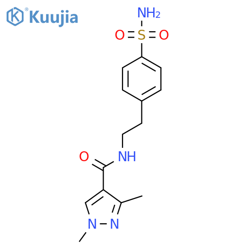 1,3-dimethyl-N-2-(4-sulfamoylphenyl)ethyl-1H-pyrazole-4-carboxamide structure