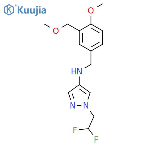1-(2,2-difluoroethyl)-N-{4-methoxy-3-(methoxymethyl)phenylmethyl}-1H-pyrazol-4-amine structure
